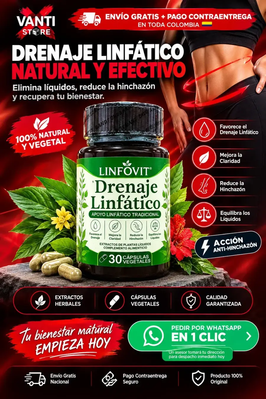 LINFOVIT® Drenaje Linfático (30 Cápsulas Vegetales)